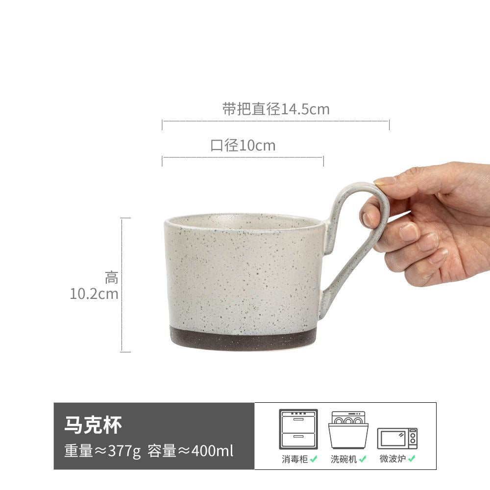高颜值马克杯通用日式复古早餐杯咖啡水杯高档陶瓷大容量杯子批发