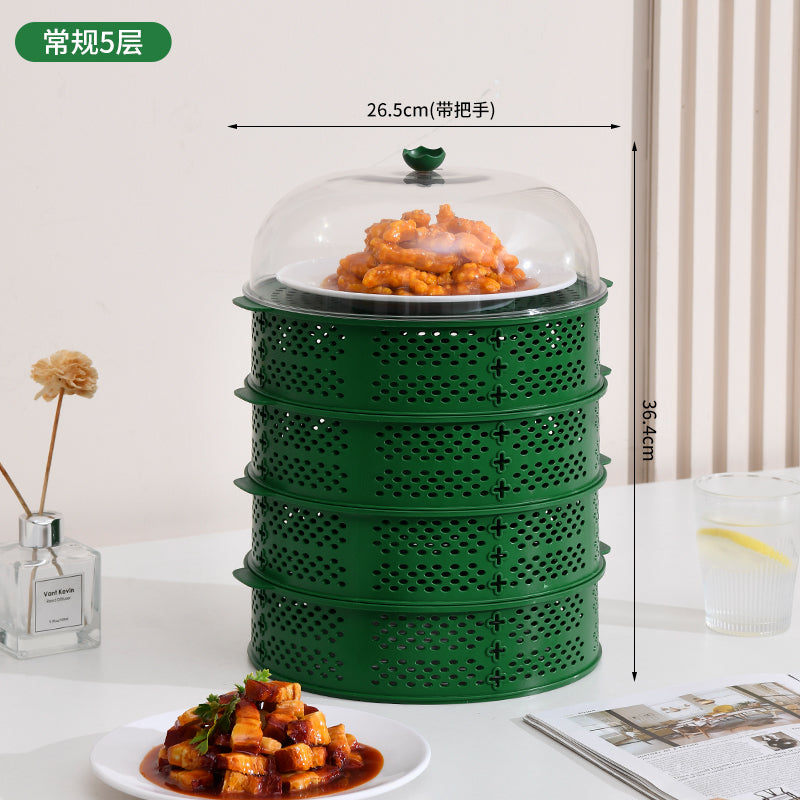 多功能菜罩厨房家用多层镂空剩菜罩餐桌食物罩沥水篮一体防蝇防虫