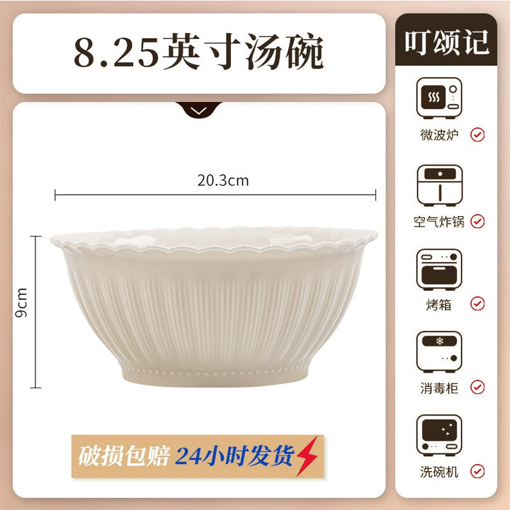 KANGMO Ceramic Dinner Set - Light Luxury Rice Bowls & Serving Plates Gift Set