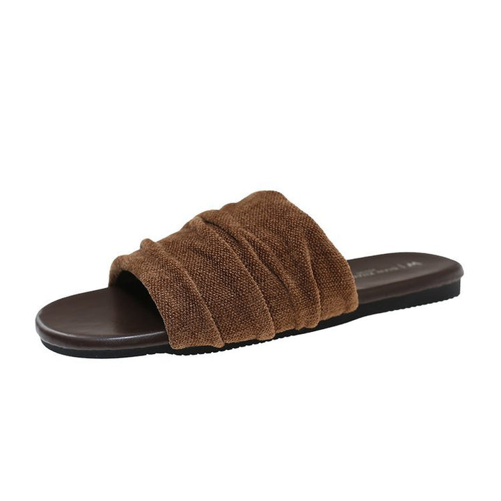 巨软~不累脚软底豹纹拖鞋女夏外穿2026新款百搭时尚平底一字凉拖