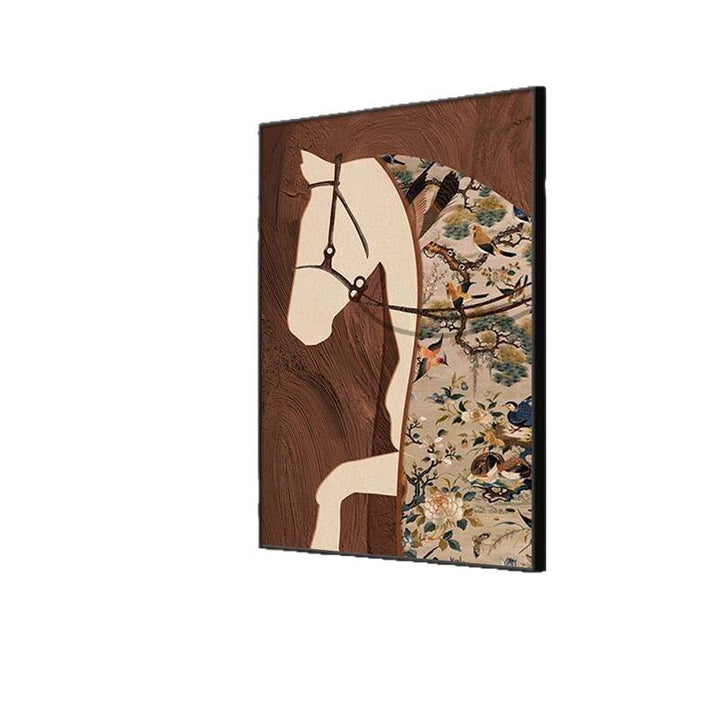中古风马到功成入户玄关装饰画法式客厅沙发背景墙挂画高级感壁画