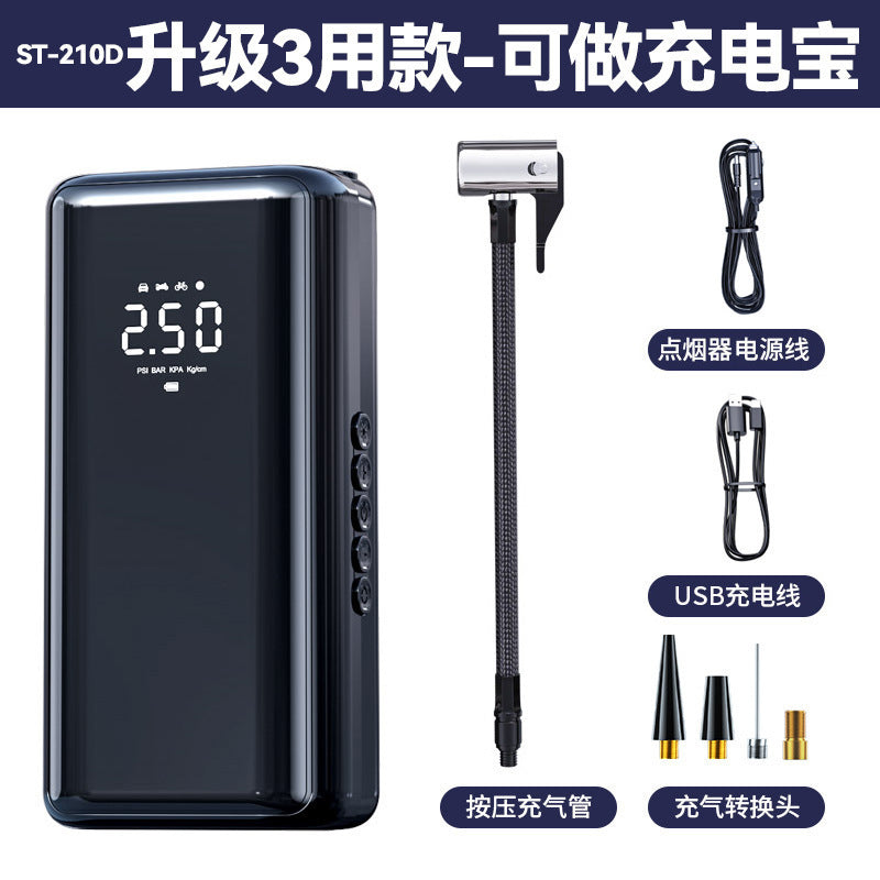 汽车充气泵车载便携智能无线数显打气筒多功能轮胎应急打气泵批发