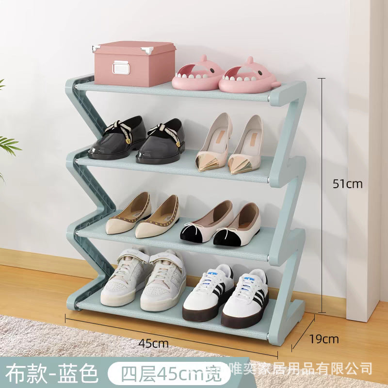Z-Shape Shoe Rack – Stackable Multi-Layer Home Entryway Shoe Organizer