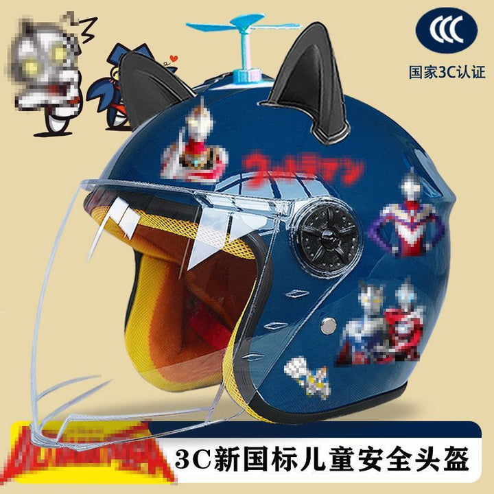 Fall/Winter Children Electric Vehicle Helmet All Season Motorcycle Winter Small Safe