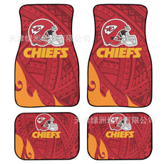 跨境亚马逊外贸脚垫NFL堪萨斯酋长队汽车脚垫通用款脚垫来图代发