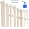 Wooden Wax Spatula Set – Disposable Multi-Size Hair Removal Wax Applicator Sticks