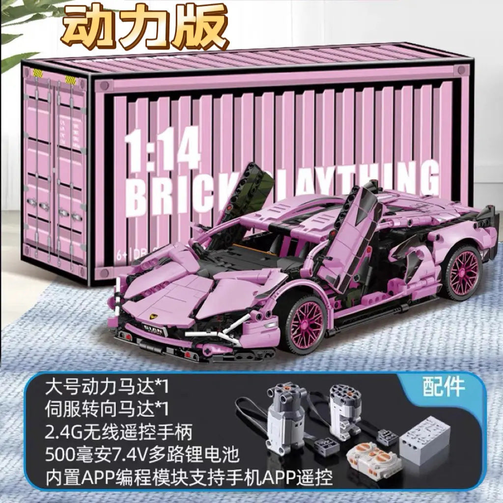 Apollo Sports Car Building Blocks Set – High-Difficulty Drift Racing Car Model Assembly Toy