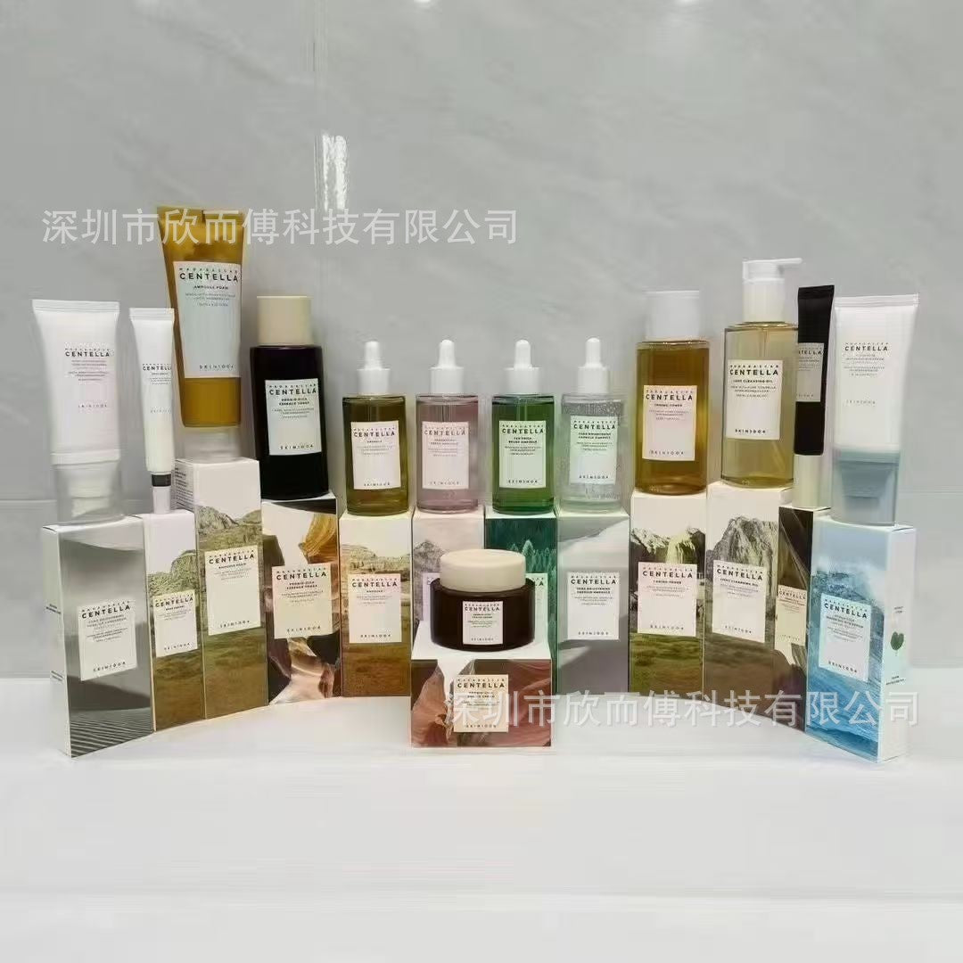 跨境SKIN1004积雪草安瓶精华面霜洗面奶小粉棒理肤天使组合套装