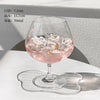 Gradient Pink Frosted Glass Wine Cup – French Style High-Stem Red Wine & Champagne Glass