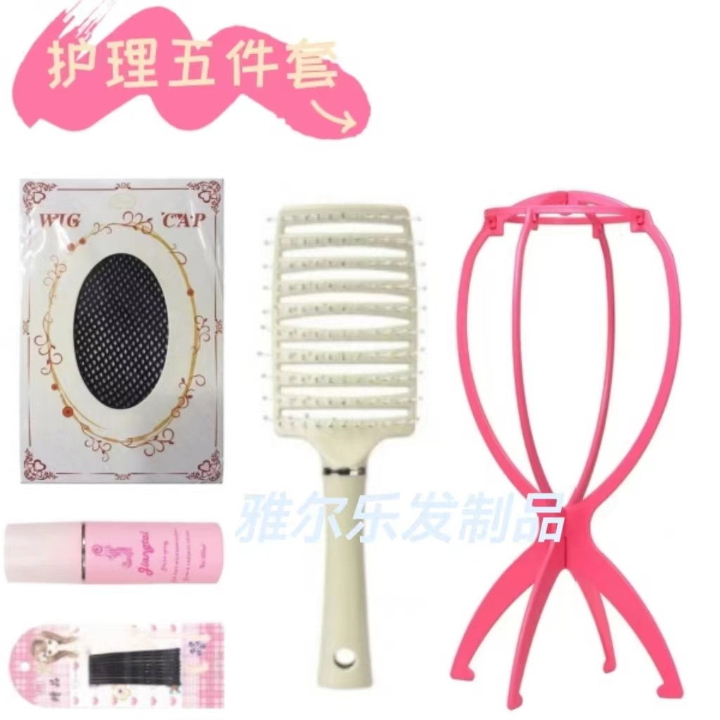 【韩系咩咩】羊毛卷假发女长发中分几字刘海仿真慵懒长卷发全头套