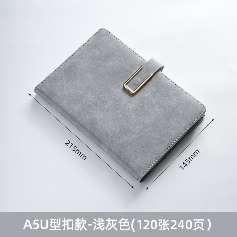 笔记本定制logo带扣学习办公商务文具本子会议记录本订制记事本子