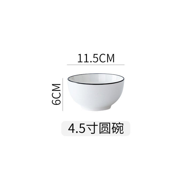 釉下彩碗碟套装家用纯白轻奢高级感陶瓷餐具碗盘碗筷碗具2026新款