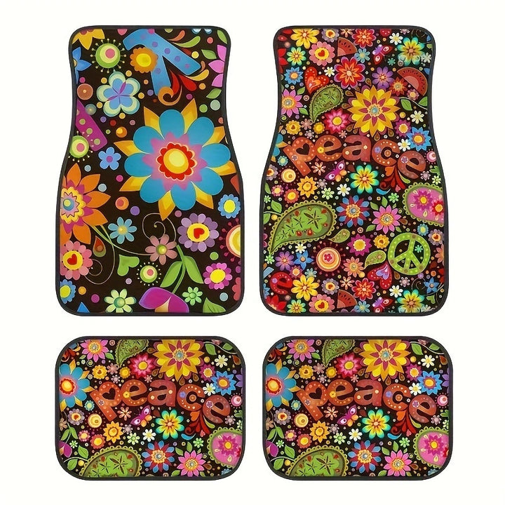 Vintage Car Foot Mat Carpet 4 Piece Set Stain Resistant Floor Mat TEMUFoot Mat Wholesale