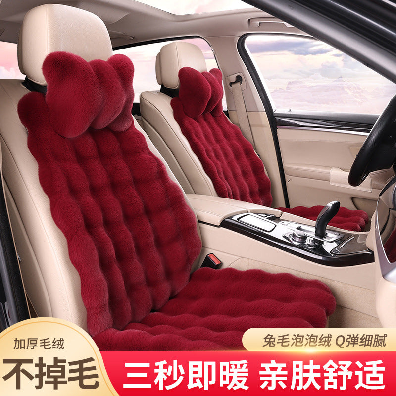 Winter __NS 99__h Faux Fur Car Seat Cushion – 3-Piece Thickened Warm Non-Slip Pad