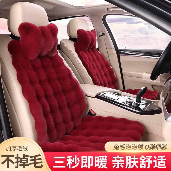Winter __NS 99__h Faux Fur Car Seat Cushion – 3-Piece Thickened Warm Non-Slip Pad