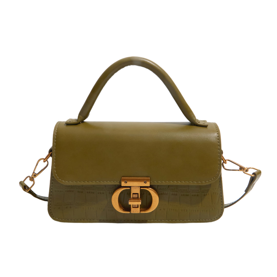 Texture Women's Fashion Elegant Light Luxury Large Capacity Vintage Shoulder Crossbody Small Square Bag