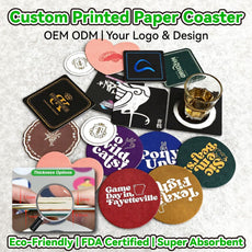Custom Logo Paper Coasters Personalized Printed Cup Coaster