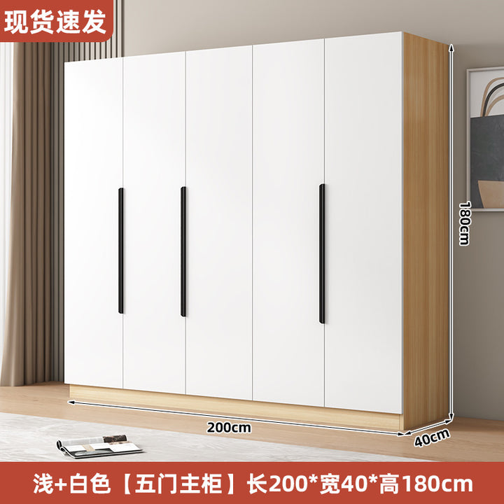 衣柜家用卧室型实木质儿童衣橱工厂直销简易组装出租房用经济柜子