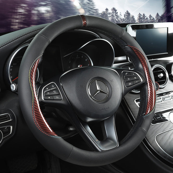 New Thin Car Steering Wheel Cover Unisex All Season Universal Non Slip Moisture Wicking Summer Winter Sports Gri