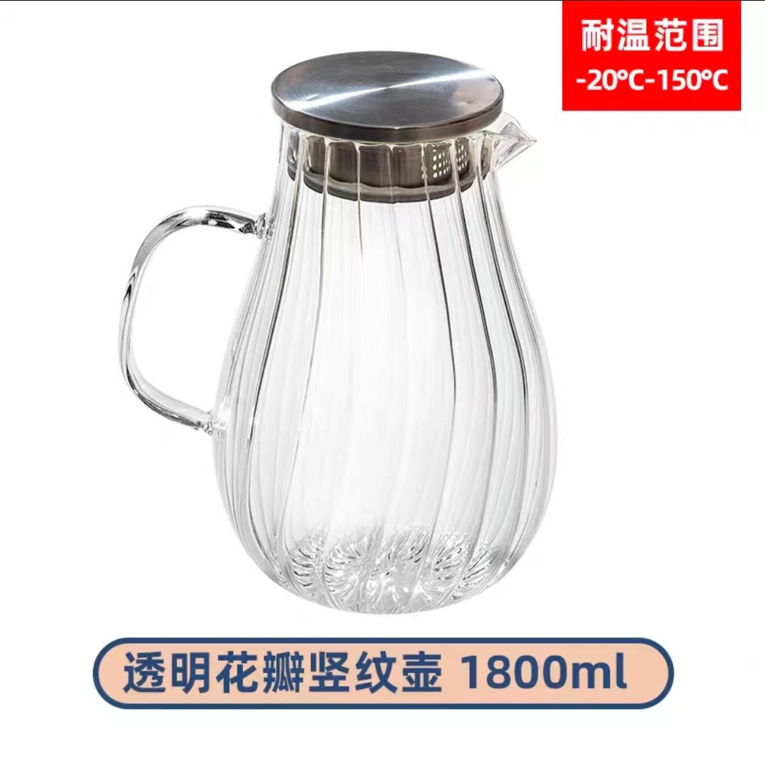 冷水壶套装耐高温玻璃杯子高硼硅玻璃壶凉水壶高颜值大容量批发