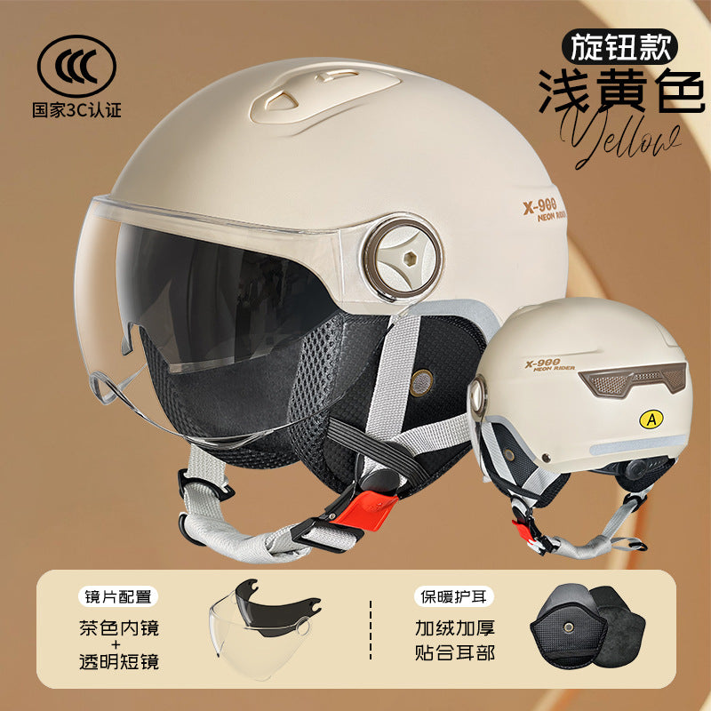 3 C Helmet Motorcycle Men's Women's