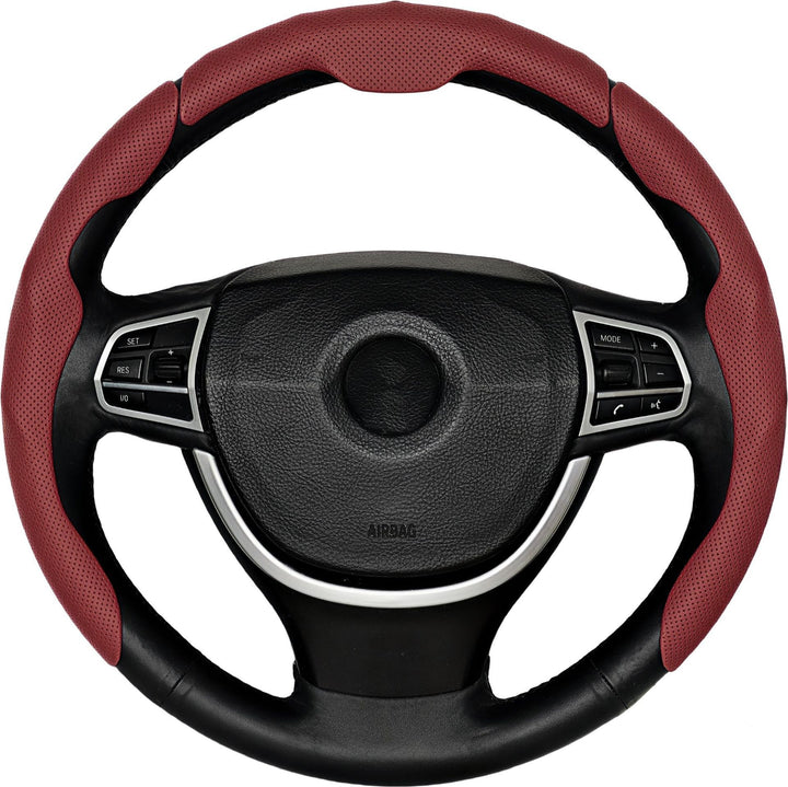 Leather All Season Universal Non Slip Moisture Wicking Compatible Car Steering Wheel Cover