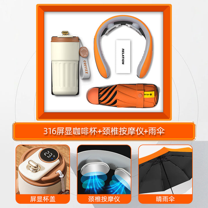商务礼品套装咖啡杯颈椎仪礼盒活动创意礼品定制LOGO伴手礼送客户