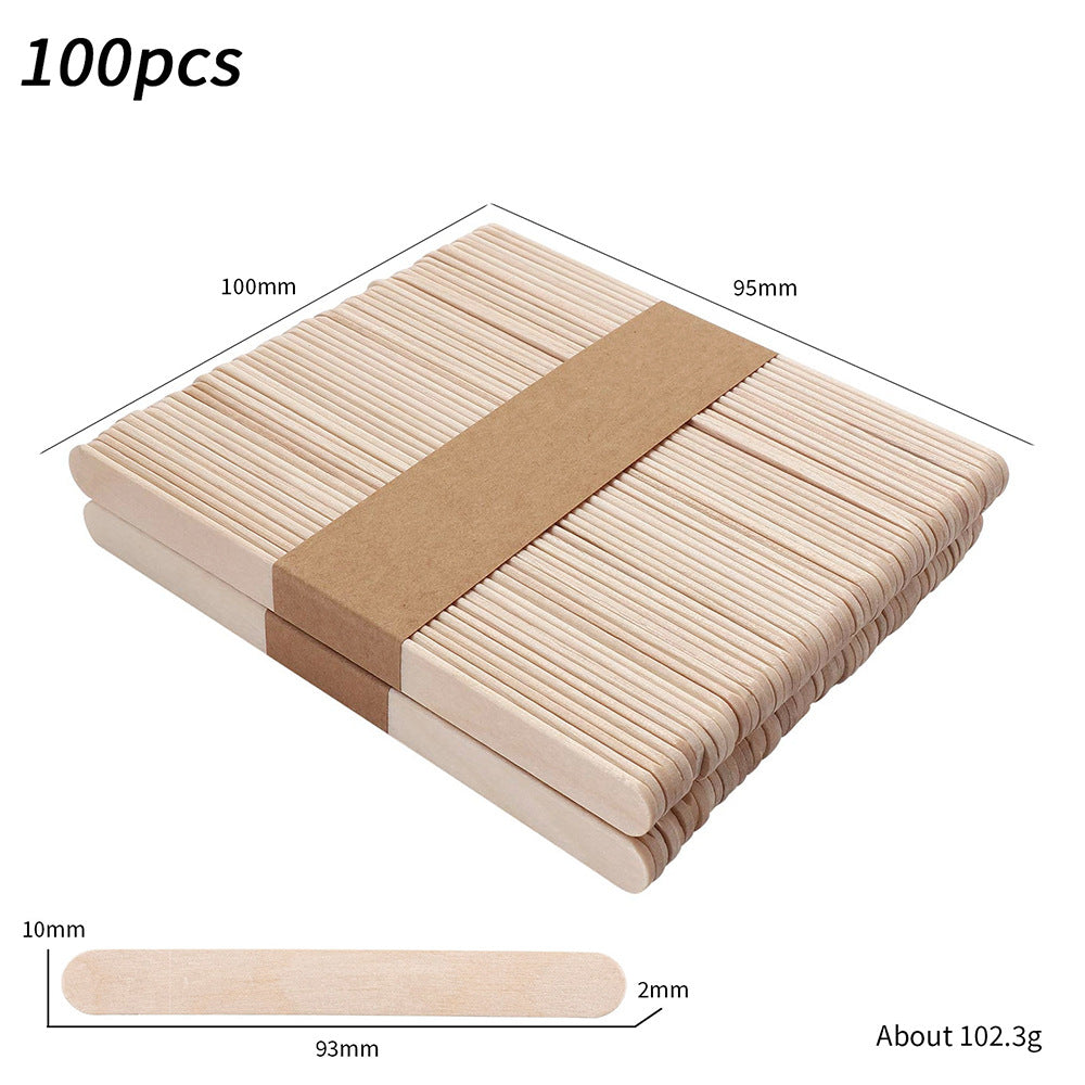Multifunctional Wax Applicator Sticks – Disposable Wood Wax Spatula & Nail Color Mixing Sticks