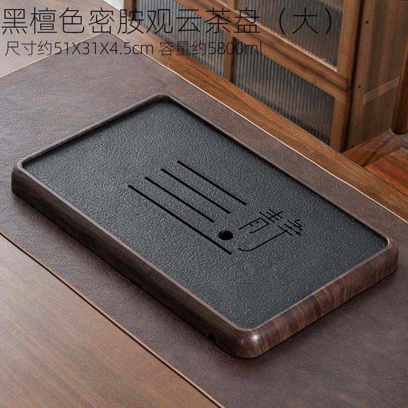 A类仿乌金石方形蓄水茶盘套装防霉家用办公茶台沥水茶具排水托盘