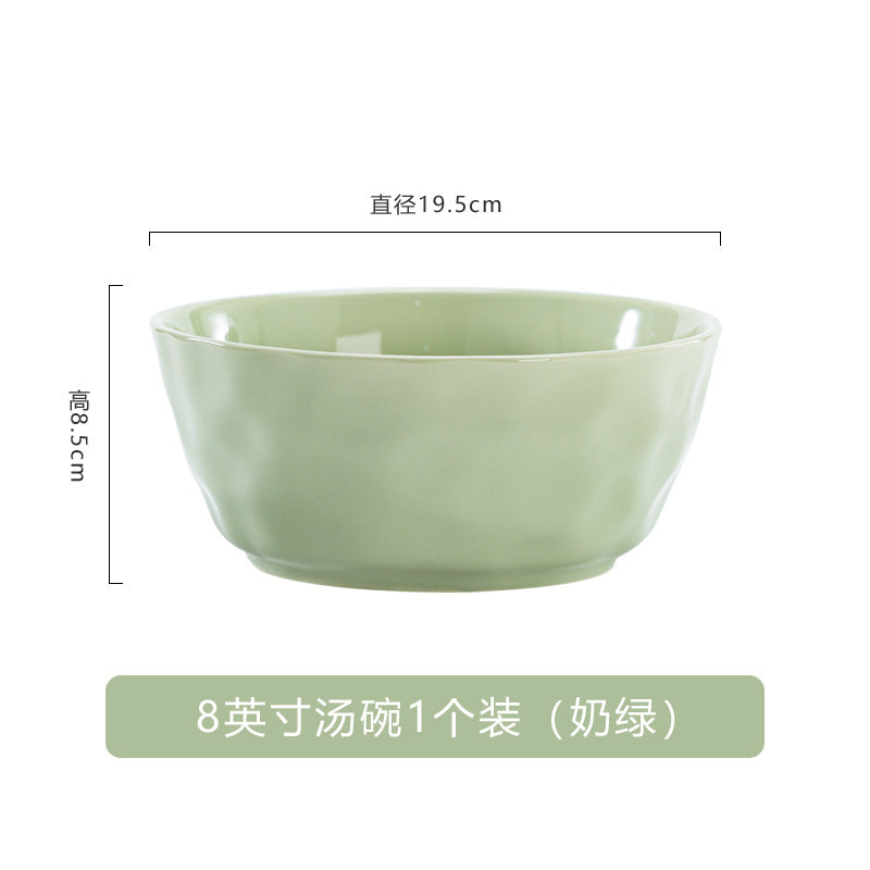 奶油风2026新款家用碗盘子筷高级感网红陶瓷碗碟套装DIY自由搭配