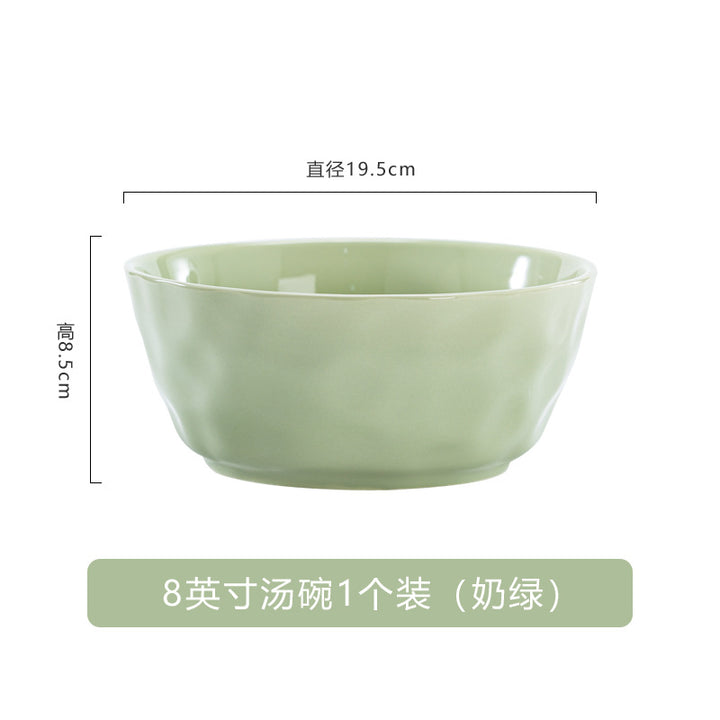 奶油风2026新款家用碗盘子筷高级感网红陶瓷碗碟套装DIY自由搭配