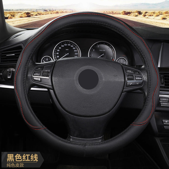 Compatible Steering Wheel Cover Summer Leather Car Grip Cover Non Slip