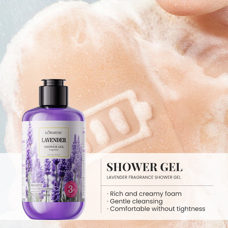 KORMESIC全英文薰衣草香氛沐浴露系列Shower Gel跨境厂家批发