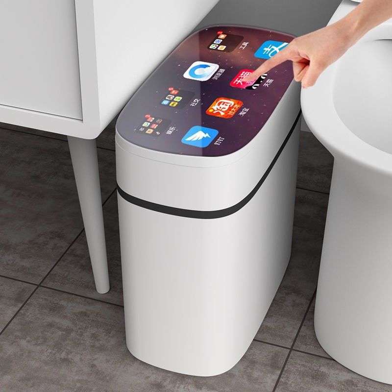 Smart Trash Can Home Bedroom Influencer Trash Can With Lid Bathroom Odor Proof Bedroom Living Room Narrow Space Trash Can