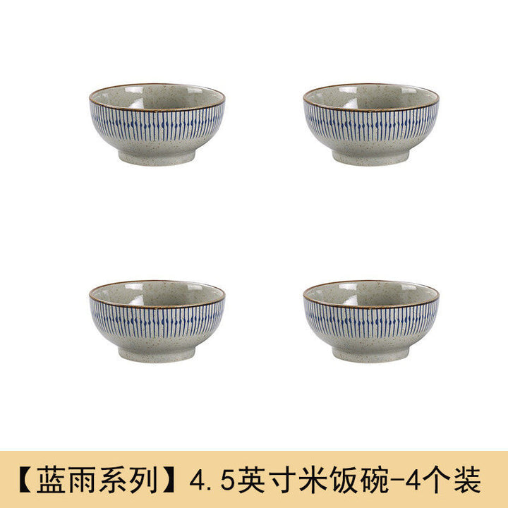 日式复古陶瓷碗碟套装高级感家用饭碗汤碗盘子碗餐具摩登主妇同款