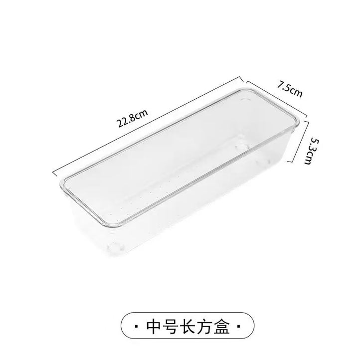 简约透色抽屉收纳盒跨境分隔家用杂物收纳整理桌面置物多功能塑料
