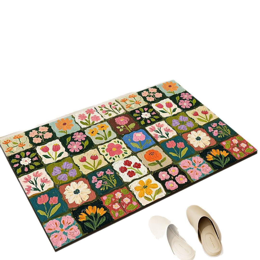 Oil Painting Floor Mat Home Entryway Entryway Stain Resistant Foot Mat Door Mat
