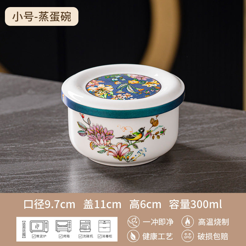 景德镇工厂一件代发珐琅彩碗碟套装中式骨瓷碗盘乔迁礼奢华礼盒装