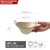 麻绳双耳粗陶碗复古做旧草帽碗意面碗家用面碗日式汤菜碗餐具批发