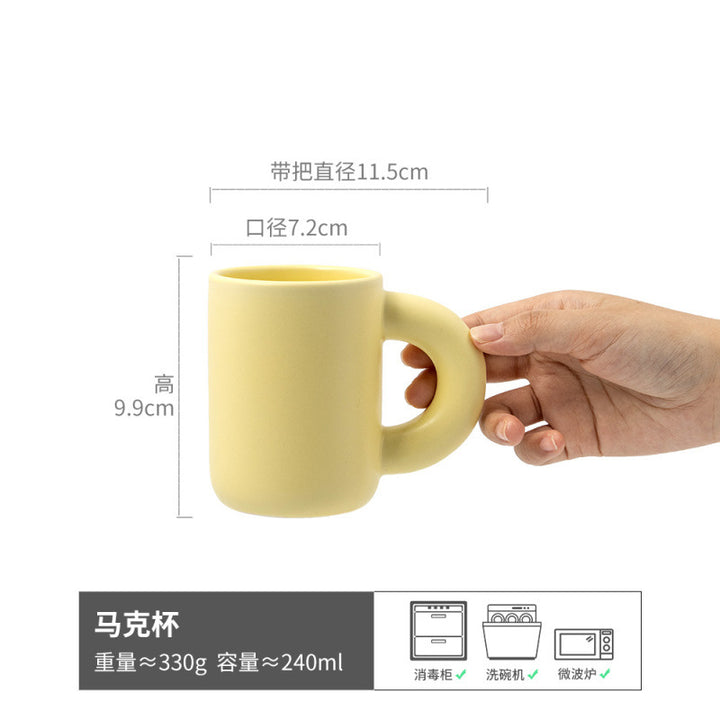 Cream Style Ceramic Mug Premium Design Water Cup Home Couple Cup Coffee Cup Cup Women Cup