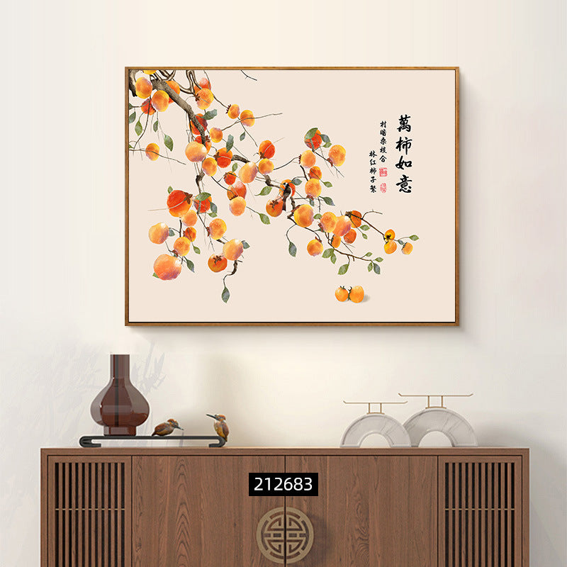 电表箱装饰画新中式餐厅配电箱信号箱遮挡挂画现代简约免打孔壁画