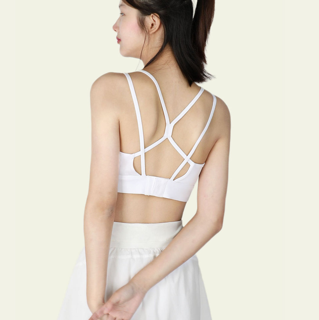 乔亿防震美背运动内衣固定一体杯运动文胸聚拢收副乳瑜伽服