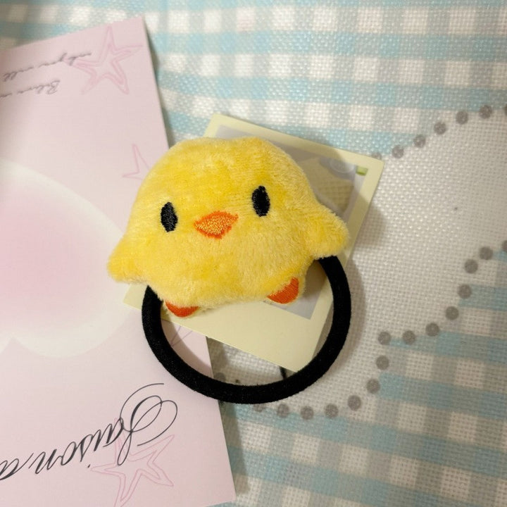 小红书小黄鸡发绳少女心马尾发圈创意设计炸头发发饰合集萌系头绳