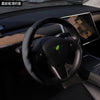 适用特斯拉ModelY3方向盘套 焕新翻毛皮方向盘套四季通用麂皮绒套
