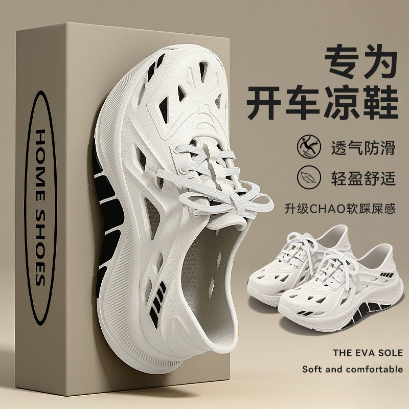2025新款男涉水鞋防滑透气溯溪鞋凉拖夏厚底外穿防臭开车静音凉鞋
