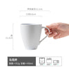 精致简约浮雕竖纹马克杯复古陶瓷杯子办公室水杯高级感咖啡杯家用