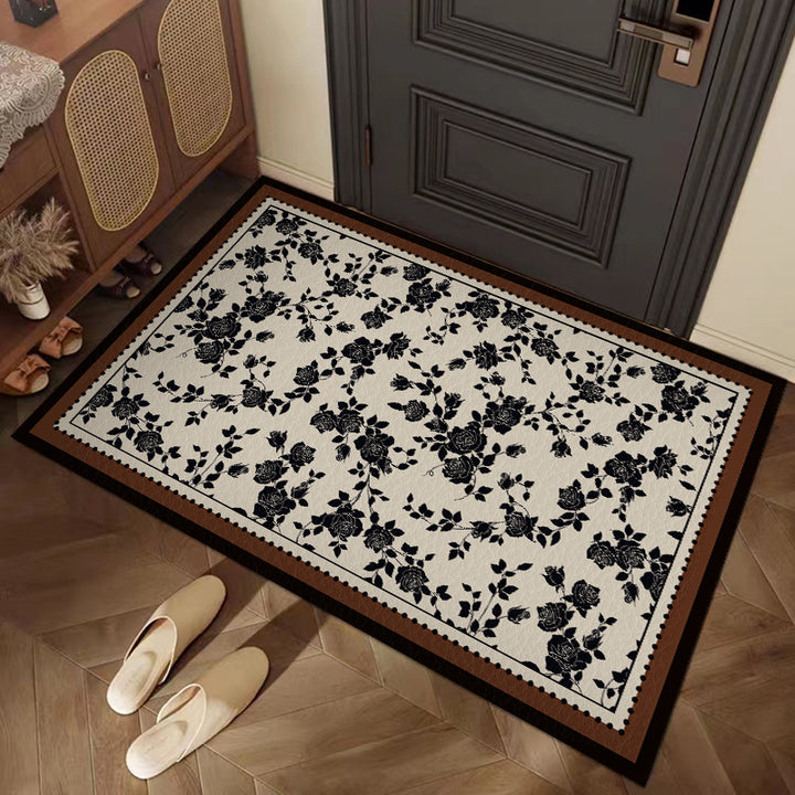 French Vintage Floor Mat Entryway Door Mat pvc Stain Resistant Non Slip Premium Quality