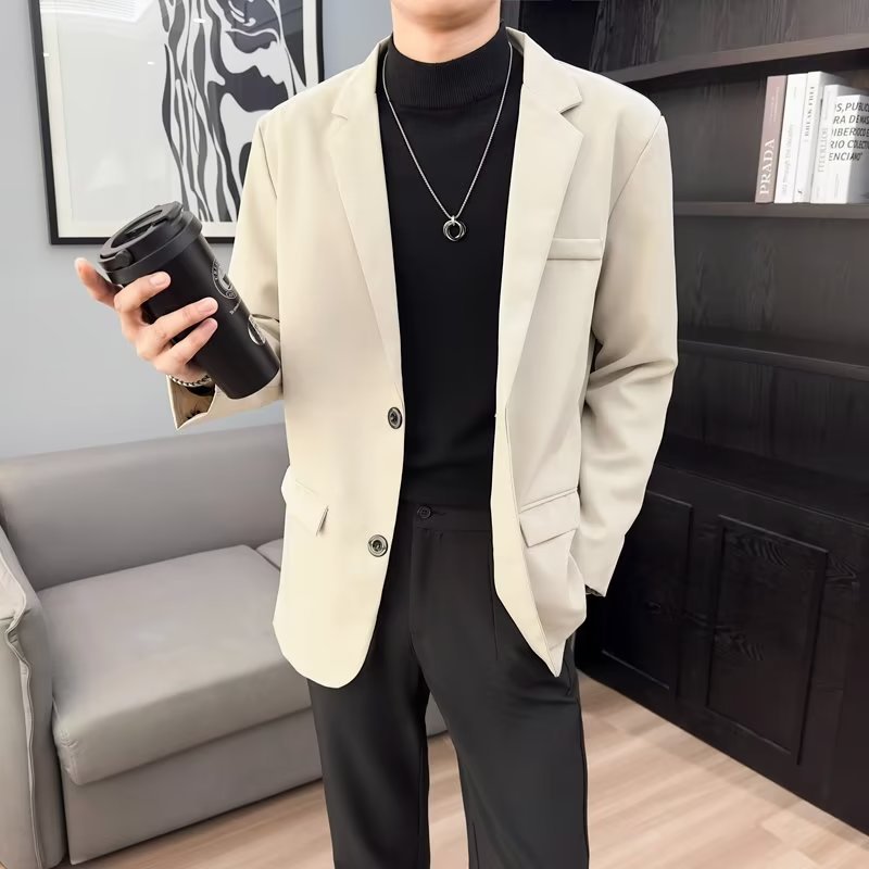 男士休闲西装外套潮韩版帅气轻熟风上衣痞帅轻奢西服休闲百搭开衫