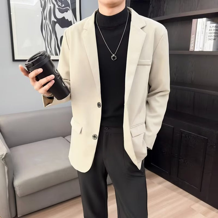 男士休闲西装外套潮韩版帅气轻熟风上衣痞帅轻奢西服休闲百搭开衫