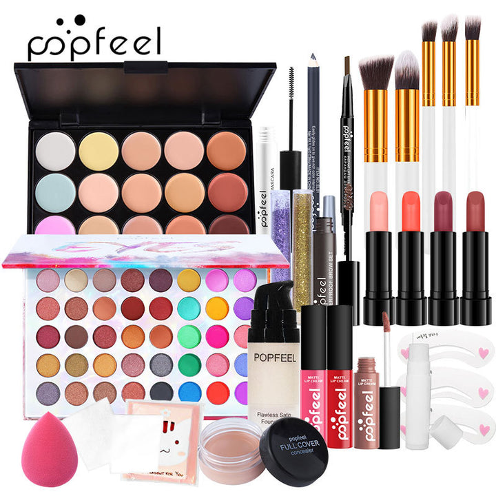 POPFEEL 跨境专供彩妆套装组合初学者美妆少女淡化妆品批发